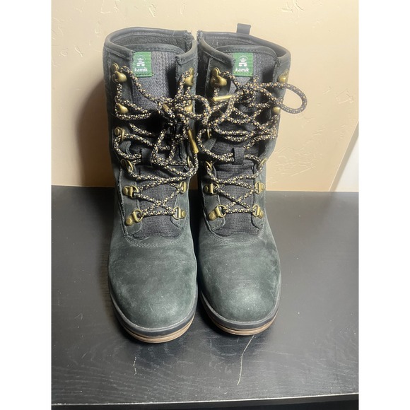Kamik Shoes - Kamik Waterproof Winter Snow Boots Womens Size 6 Black Lace Up Side Zip